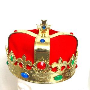King's Royal Red and Gold Crown NWOT NOS